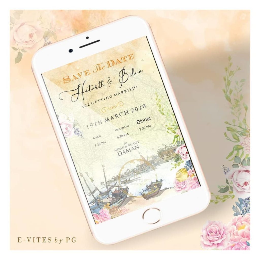 virtual wedding e-invite