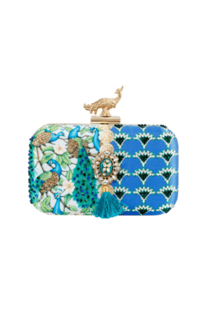 peacock woman clutch