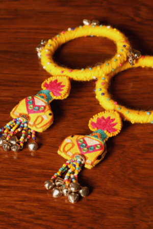 yellow bangles for woman