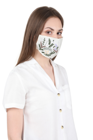embroidered face mask