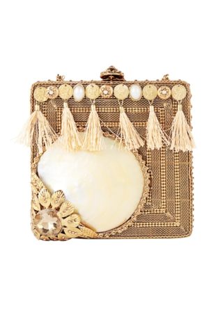 women gold clutch