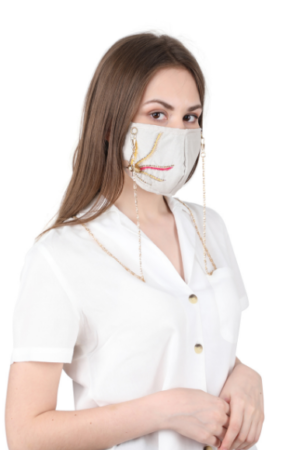 embroidered face mask