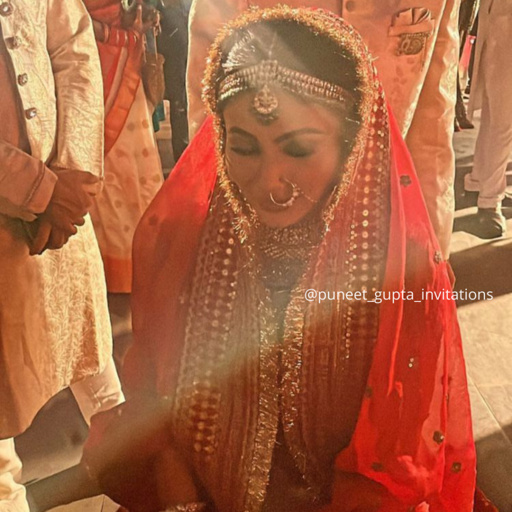 mouni roy wedding look